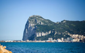 Gibraltar vu de l'Espagne
