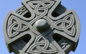 Croix celtique sur une pierre tombale